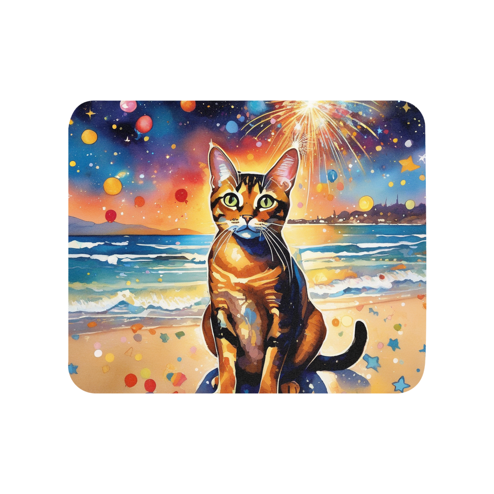 PugMug Custom Tabby Abyssinian Cat Mouse Pad