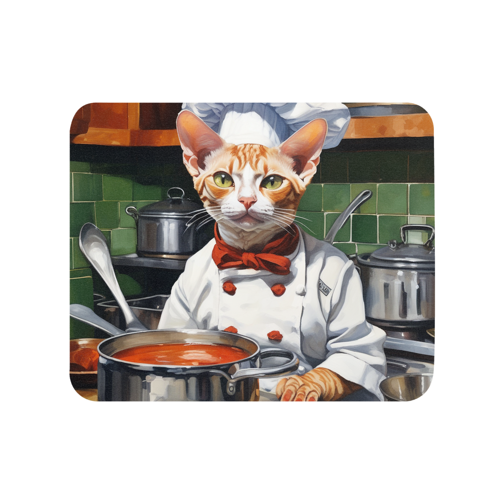PugMug Custom Tabby Devon Rex Cat Mouse Pad