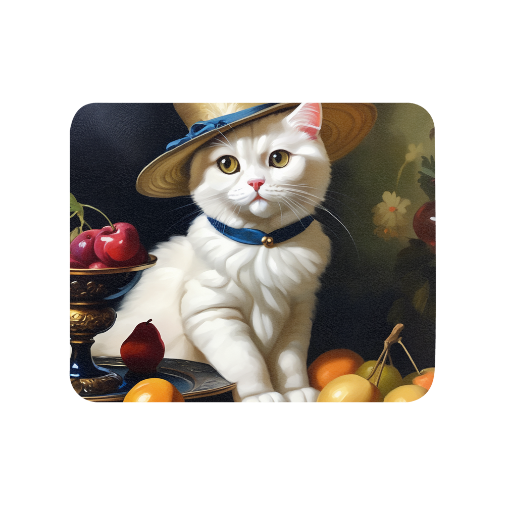 PugMug Custom White Scottish Fold Cat Mouse Pad