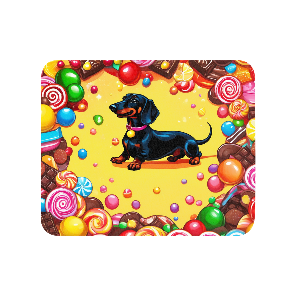 PugMug Custom Black Dachshund Mouse Pad