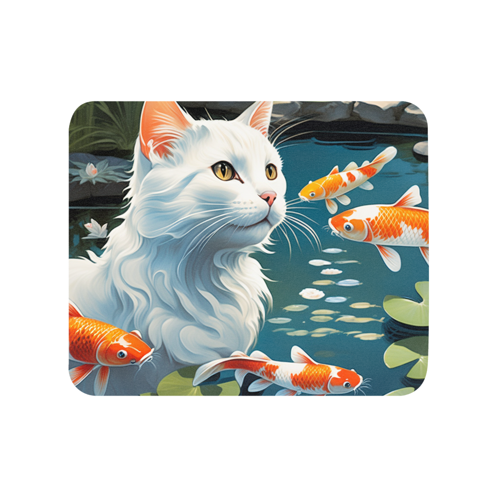 PugMug Custom White Companion Cat Mouse Pad