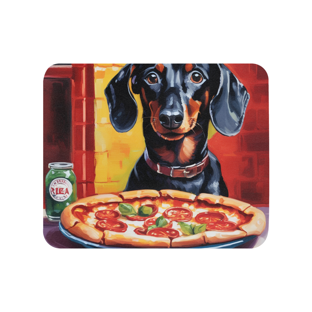 PugMug Custom Black Dachshund Mouse Pad