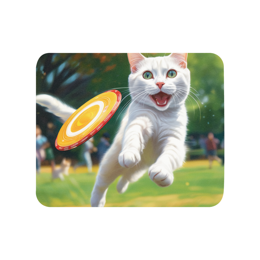 PugMug Custom White Companion Cat Mouse Pad