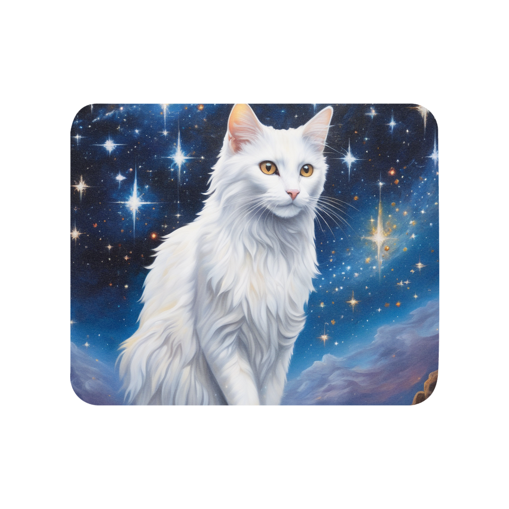 PugMug Custom White Companion Cat Mouse Pad
