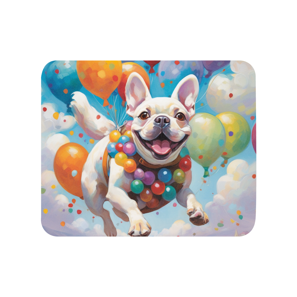 PugMug Custom White French Bulldog Mouse Pad