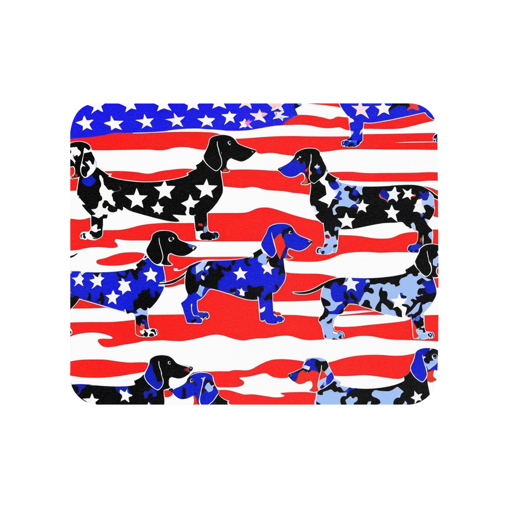 PugMug Custom Black Dachshund Mouse Pad