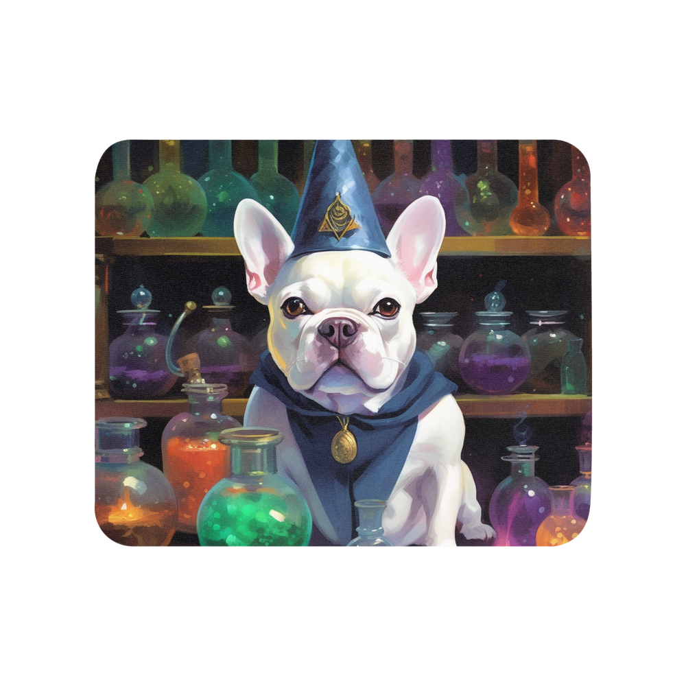 PugMug Custom White French Bulldog Mouse Pad