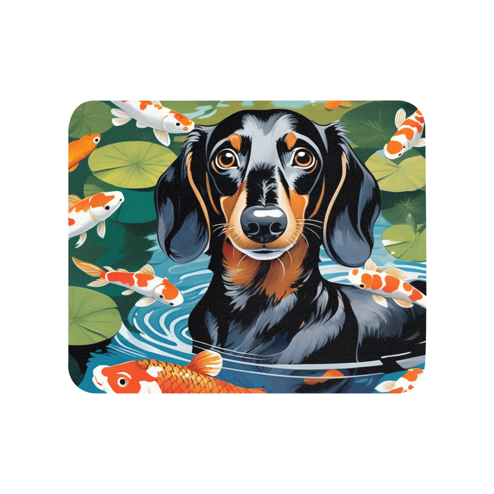 PugMug Custom Black Dachshund Mouse Pad