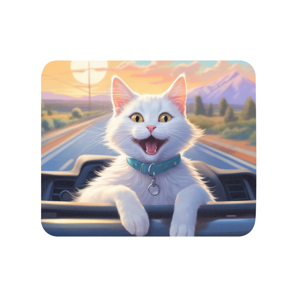 PugMug Custom White Companion Cat Mouse Pad