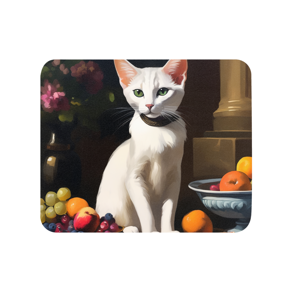 PugMug Custom White Abyssinian Cat Mouse Pad