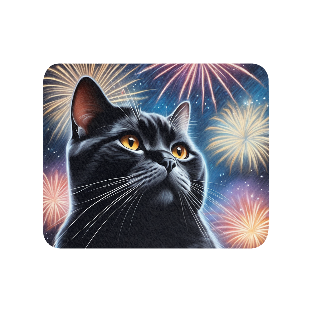 PugMug Custom Black British Shorthair Cat Mouse Pad