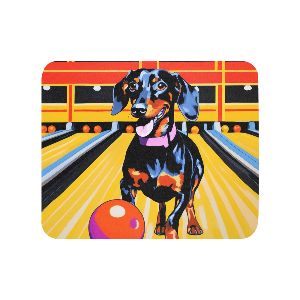 PugMug Custom Black Dachshund Mouse Pad