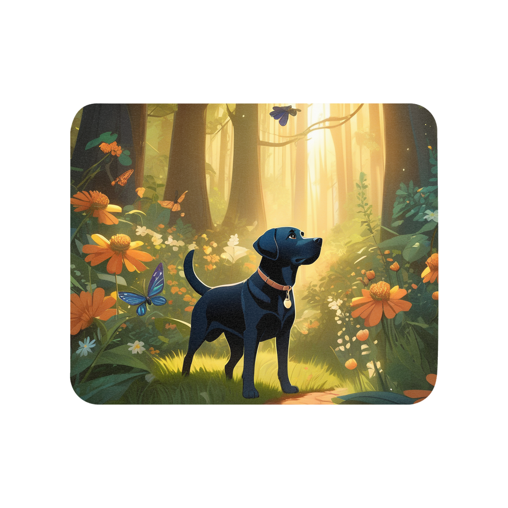 PugMug Custom Black Labrador Retriever Mouse Pad