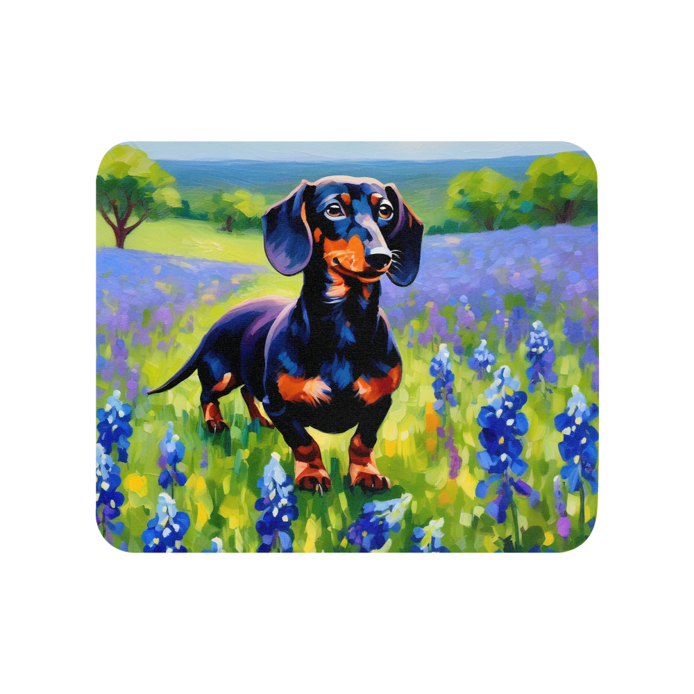 PugMug Custom Black Dachshund Mouse Pad