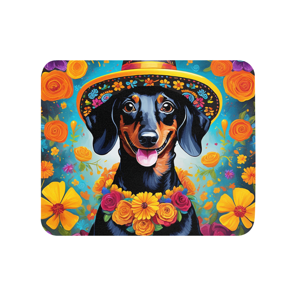 PugMug Custom Black Dachshund Mouse Pad