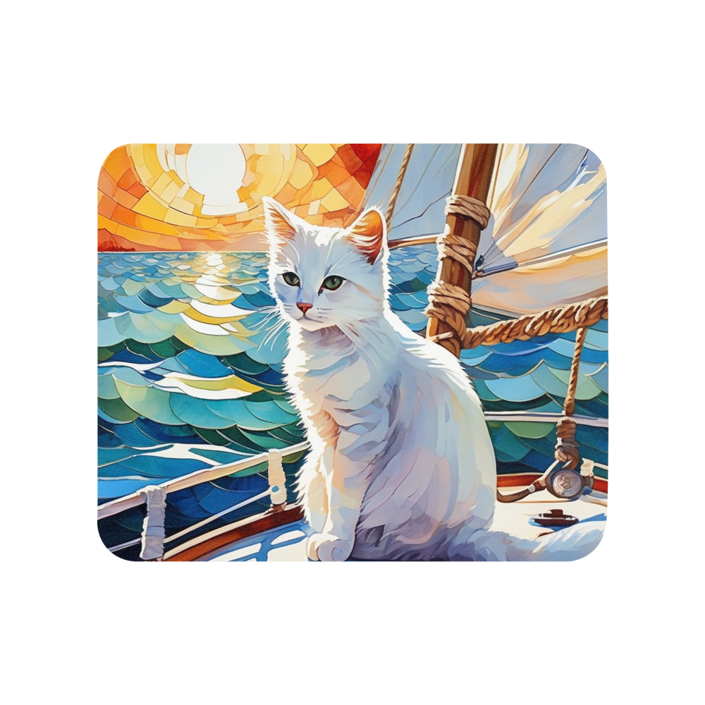 PugMug Custom White Companion Cat Mouse Pad
