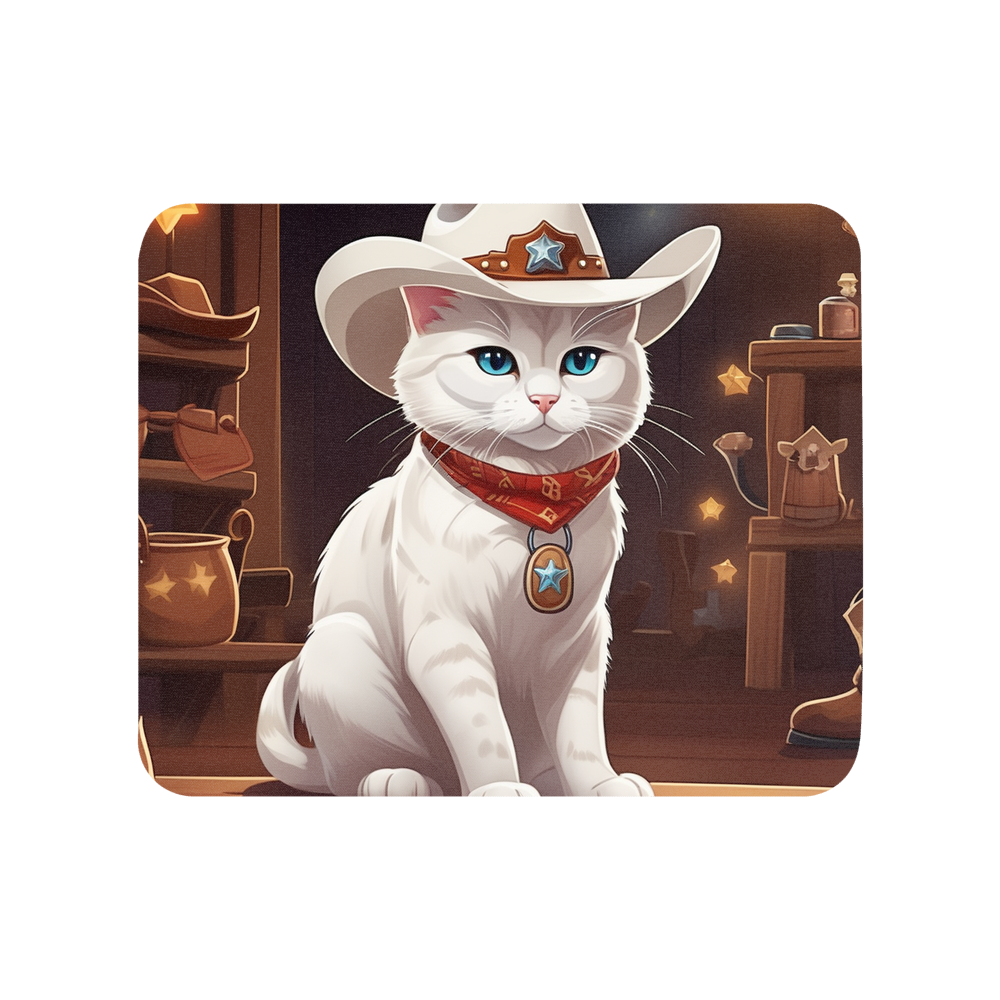 PugMug Custom White Companion Cat Mouse Pad