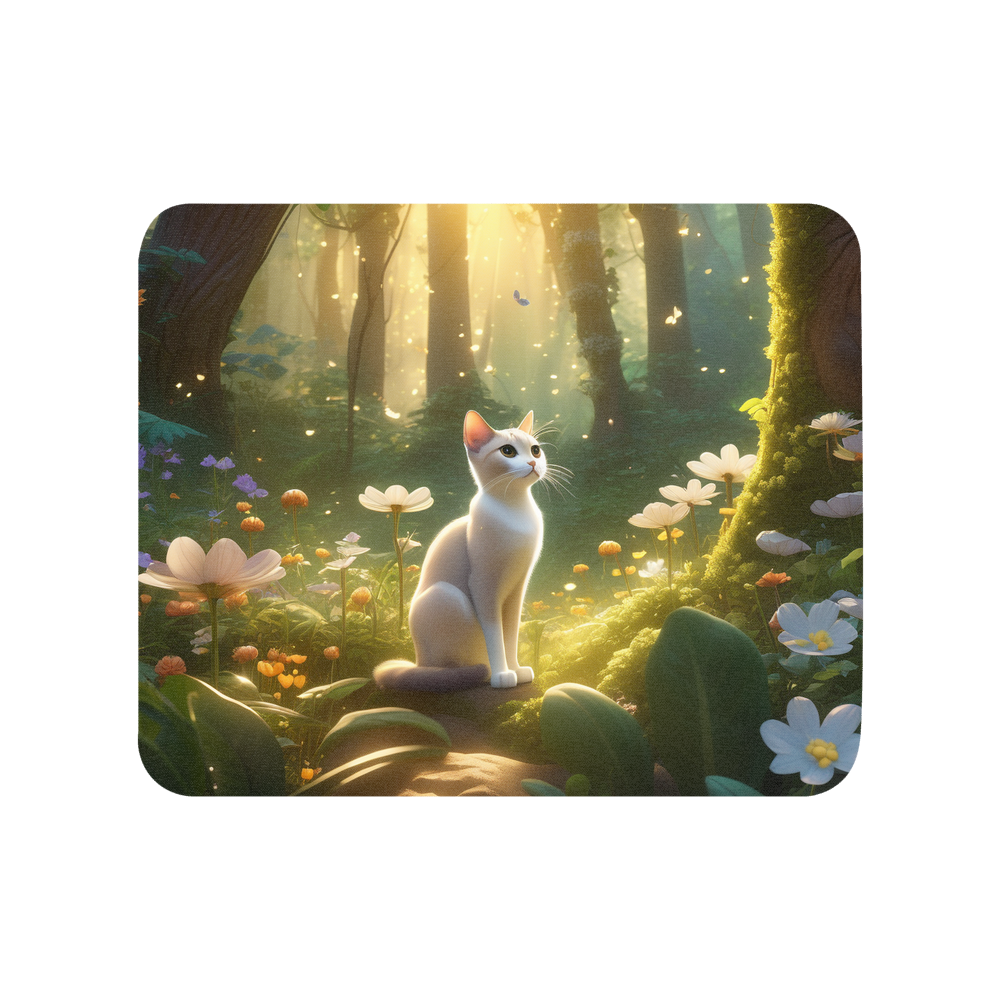 PugMug Custom White Abyssinian Cat Mouse Pad