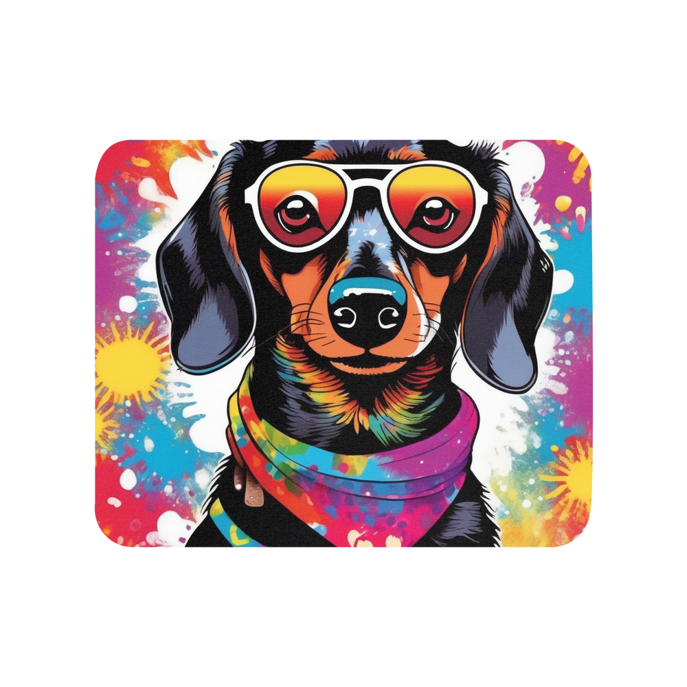 PugMug Custom Black Dachshund Mouse Pad