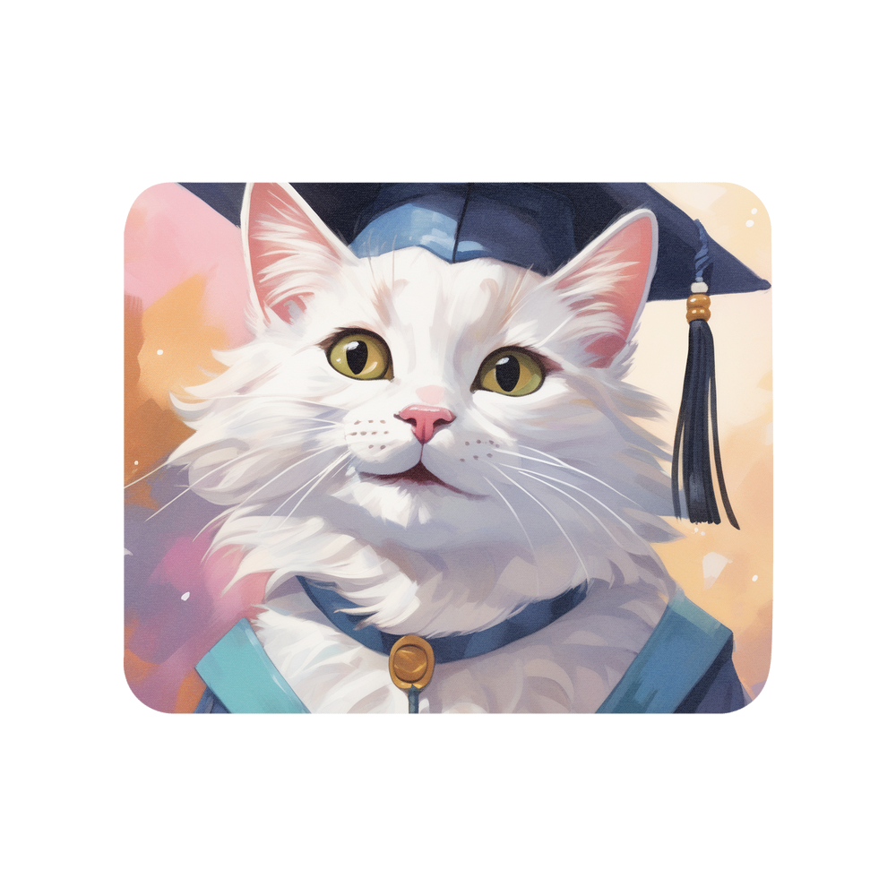 PugMug Custom White Companion Cat Mouse Pad