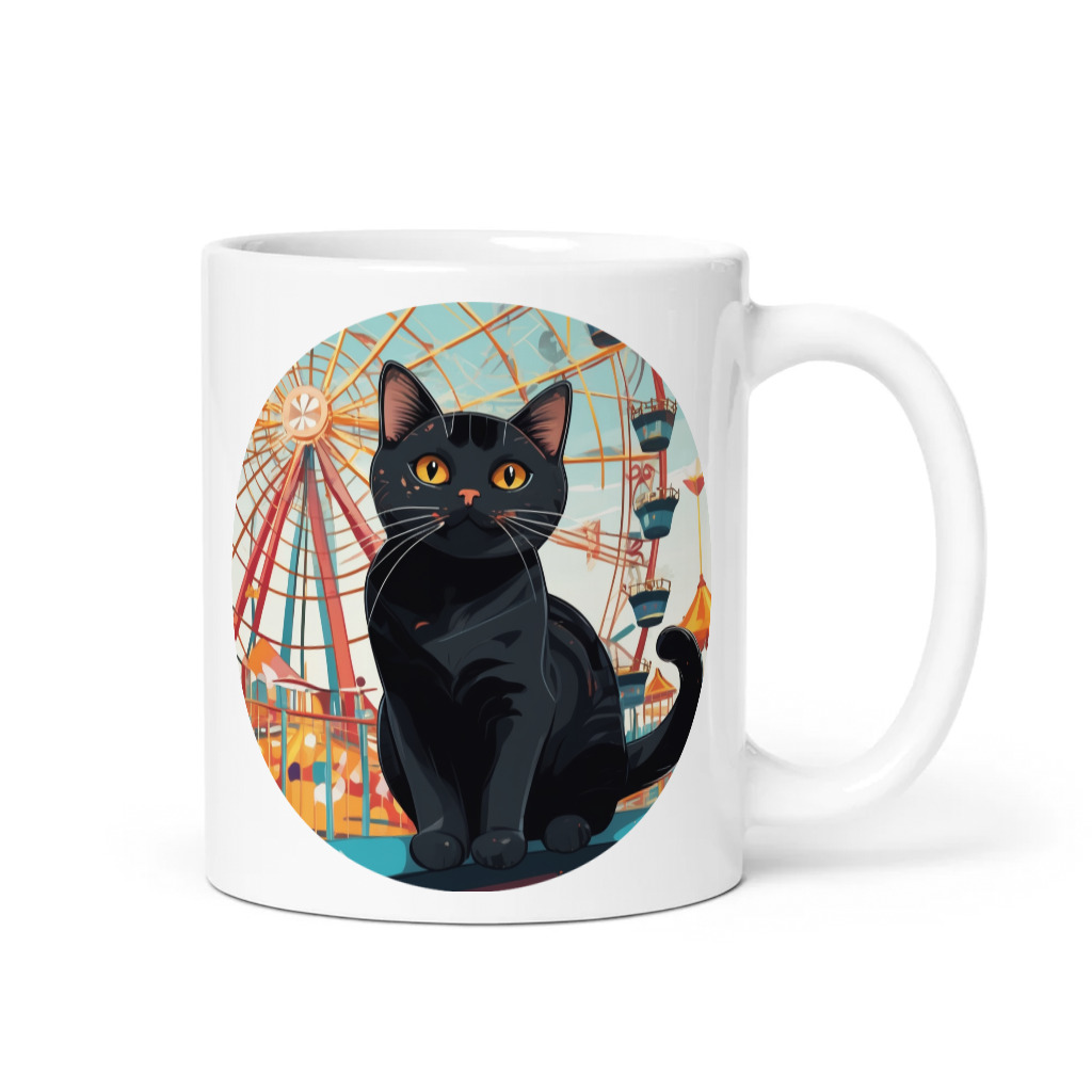 PugMug Custom Black American Shorthair Cat Mug