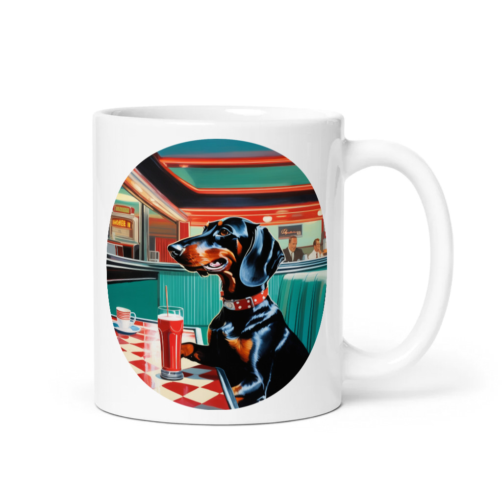 PugMug Custom Black Dachshund Mug