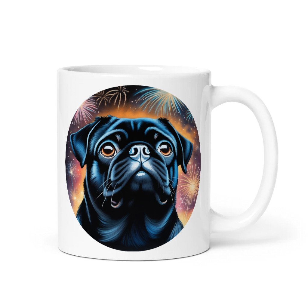 PugMug Custom Black Pug Mug