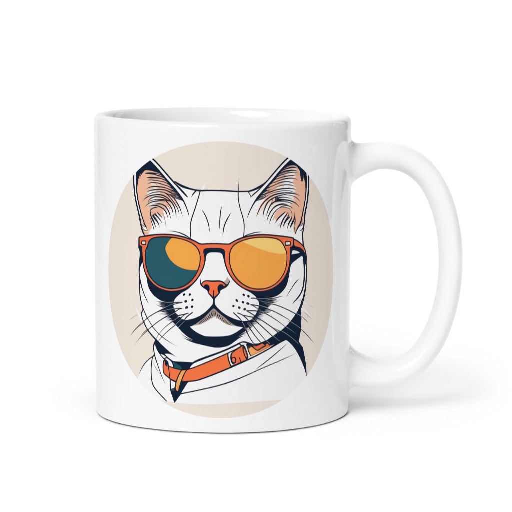 PugMug Custom White British Shorthair Cat Mug