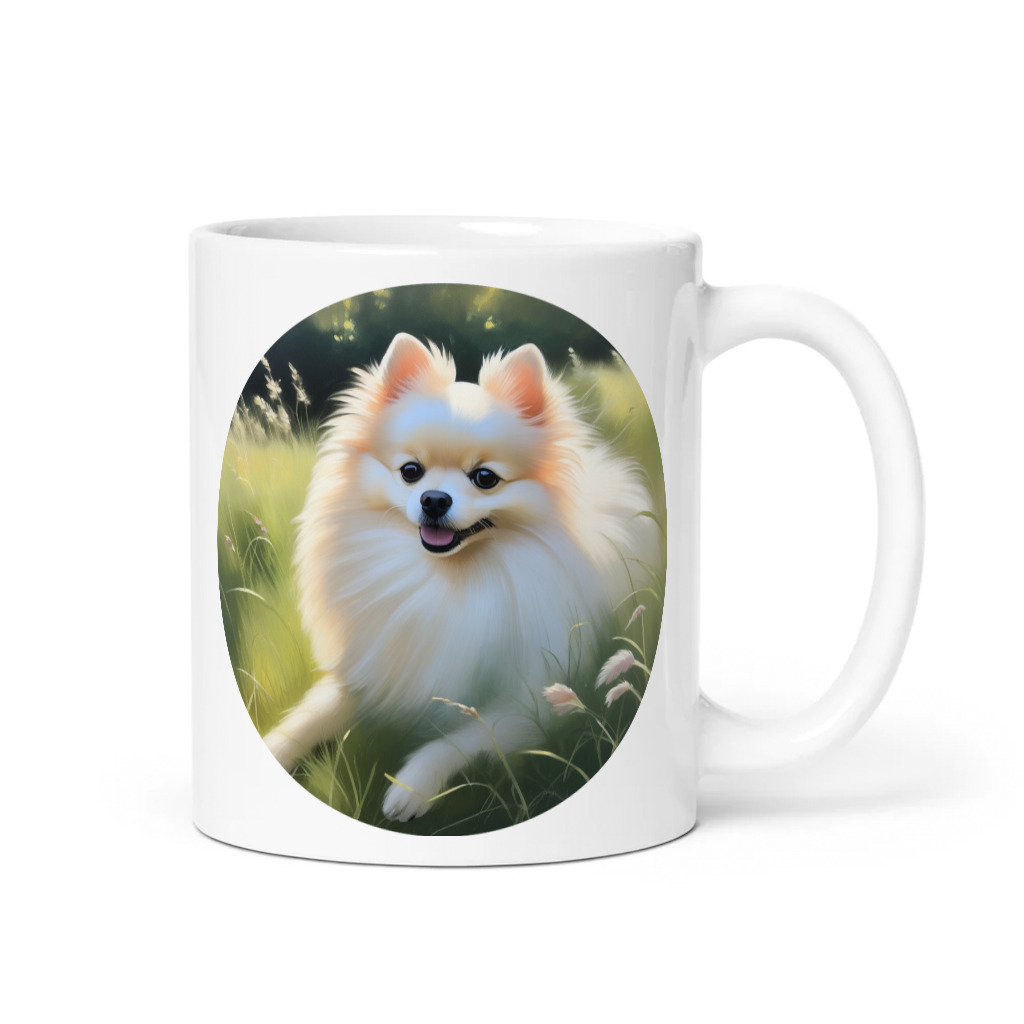 PugMug Custom White Pomeranian Mug