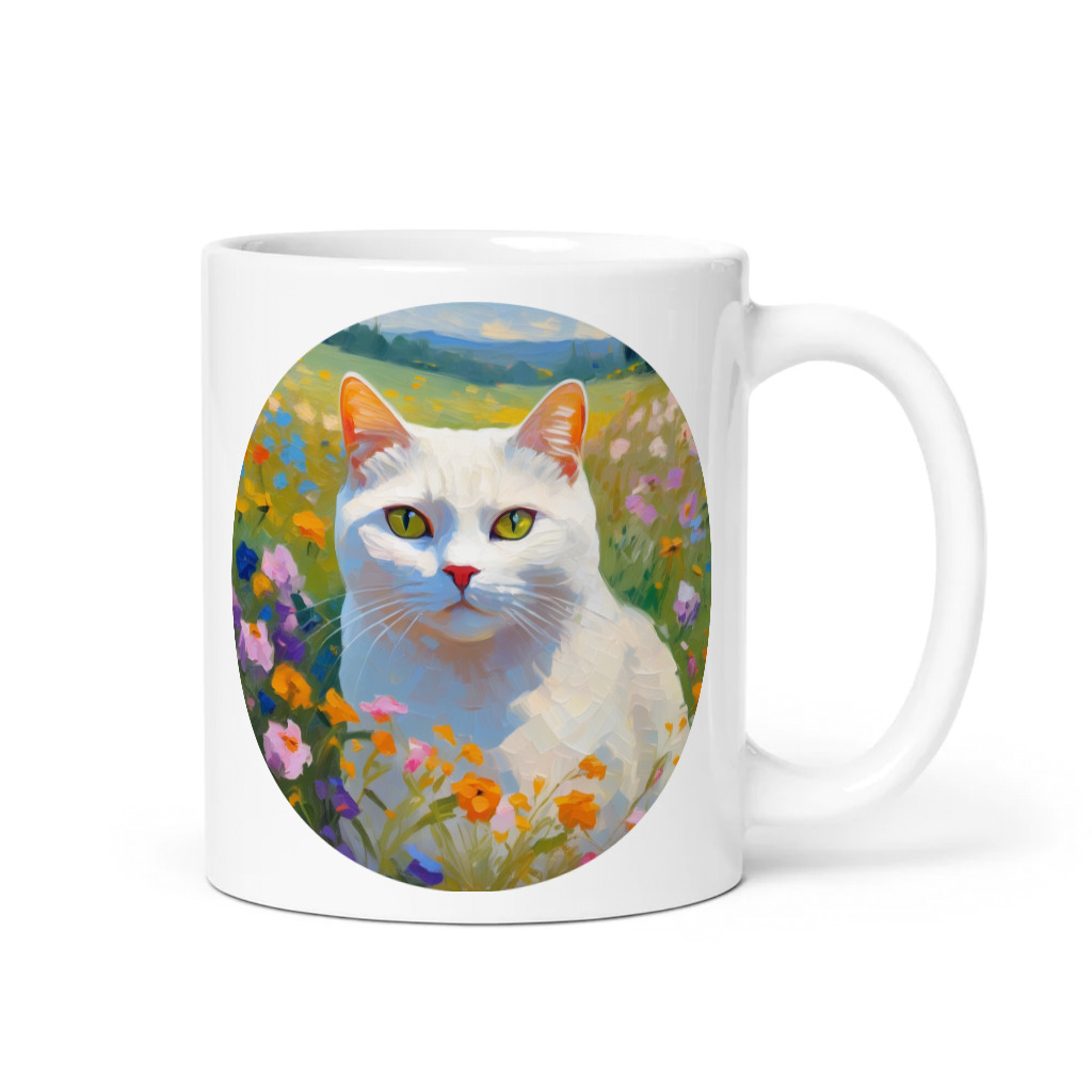 PugMug Custom White British Shorthair Cat Mug
