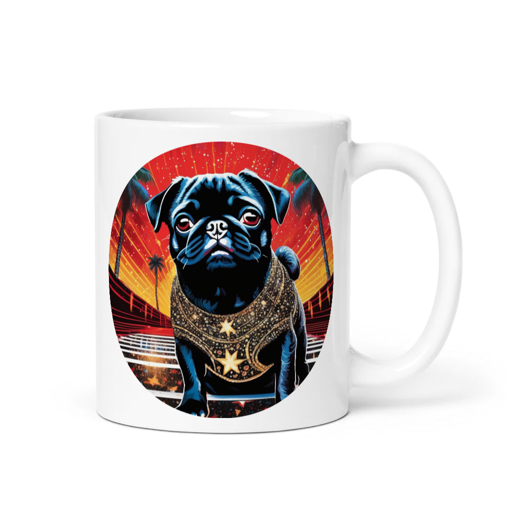 PugMug Custom Black Pug Mug