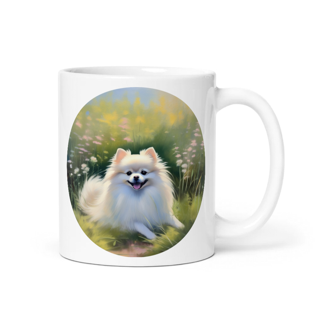 PugMug Custom White Pomeranian Mug