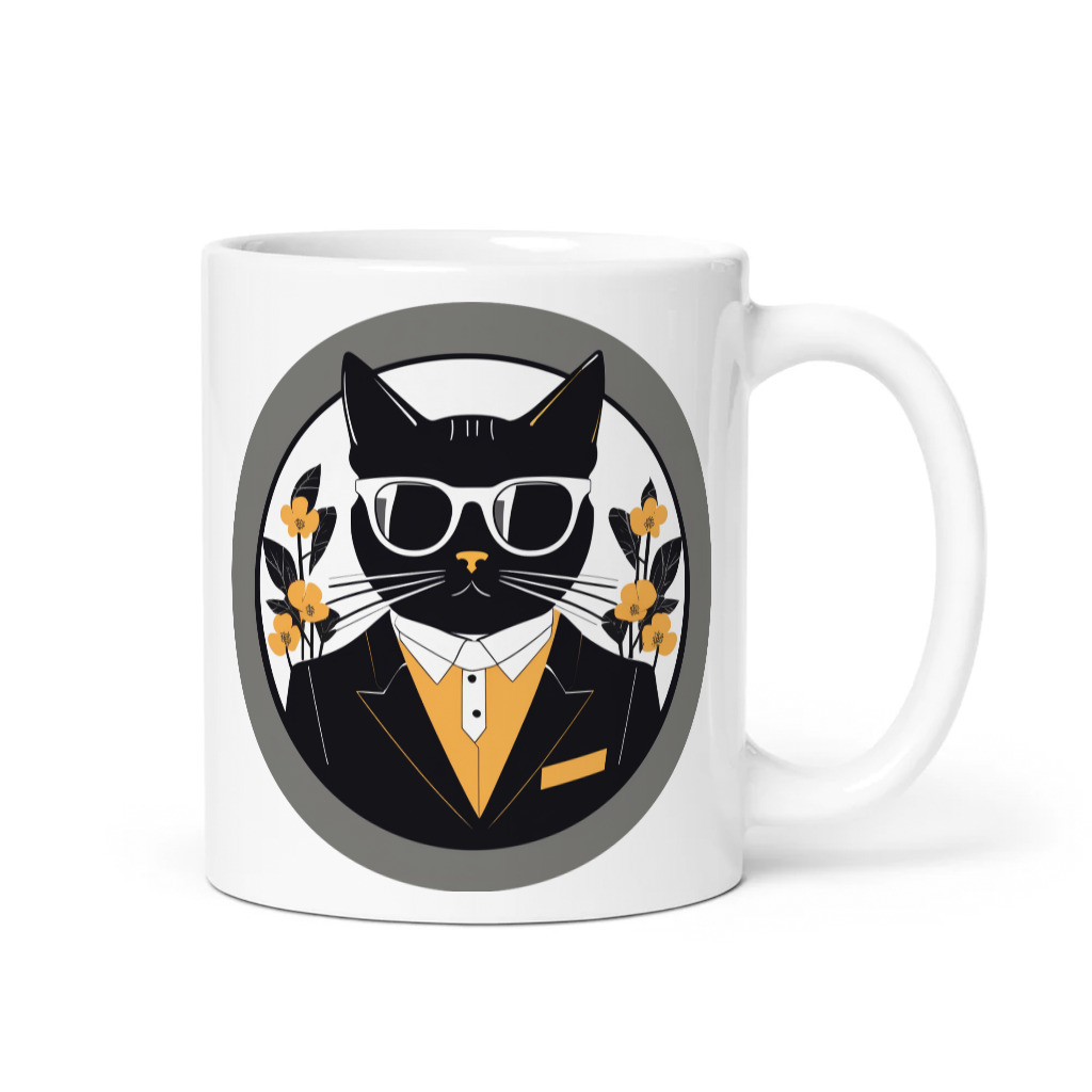 PugMug Custom Black Companion Cat Mug