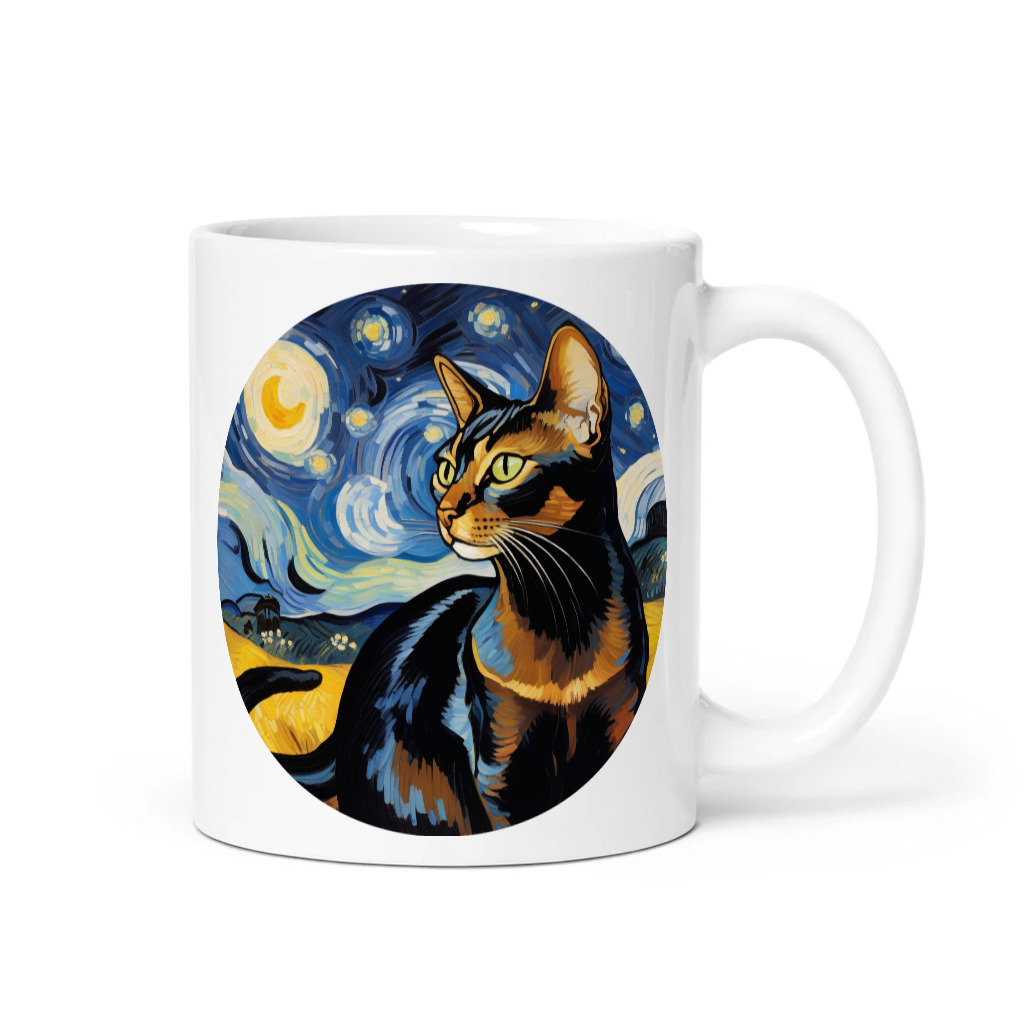 PugMug Custom Black Abyssinian Cat Mug