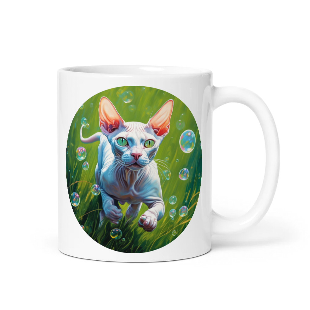 PugMug Custom White Sphynx Cat Mug