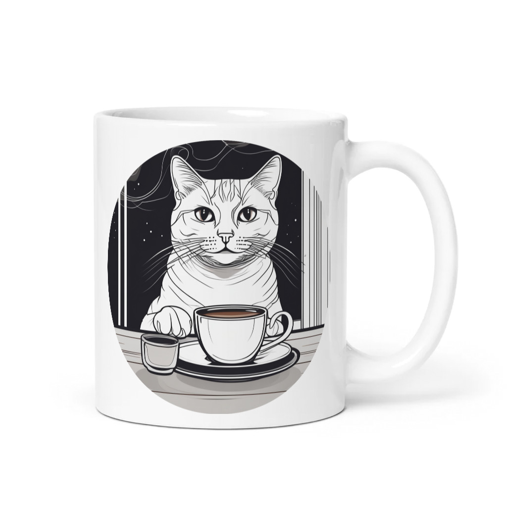 PugMug Custom White Companion Cat Mug