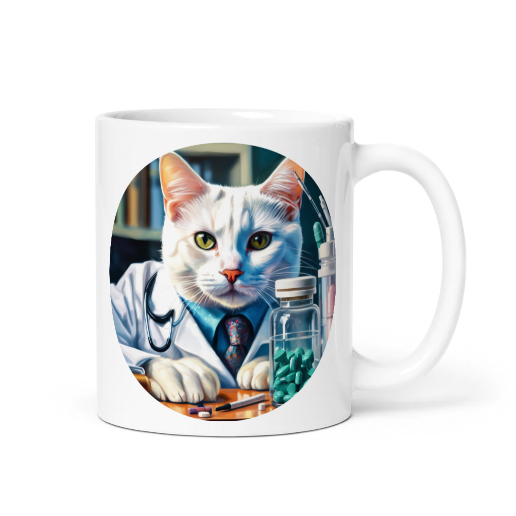 PugMug Custom White Companion Cat Mug