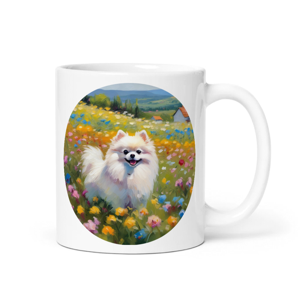 PugMug Custom White Pomeranian Mug