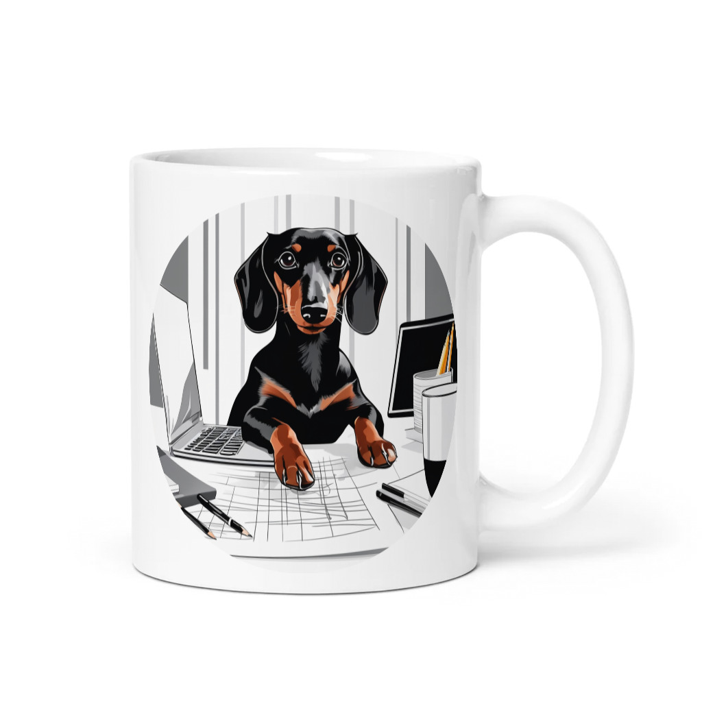 PugMug Custom Black Dachshund Mug