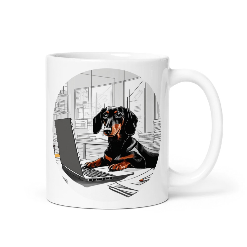 PugMug Custom Black Dachshund Mug