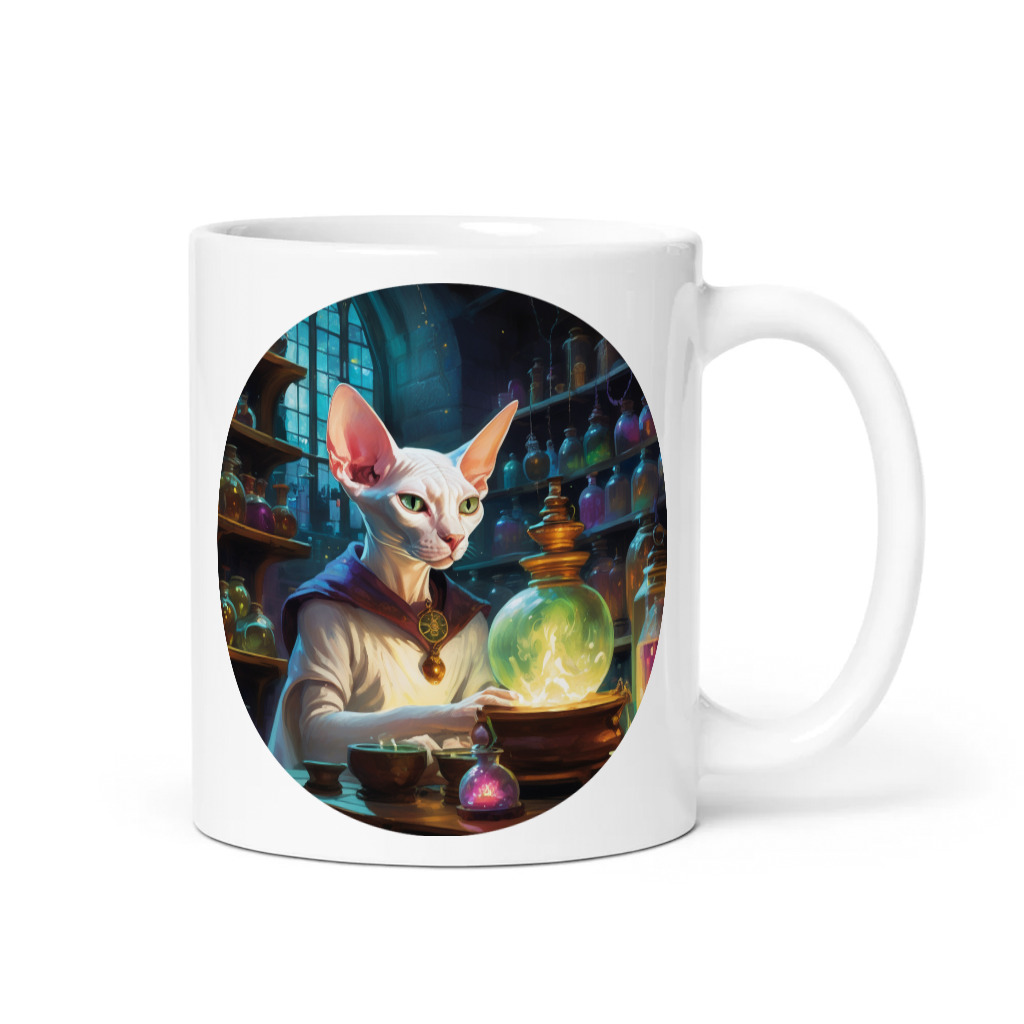 PugMug Custom White Sphynx Cat Mug