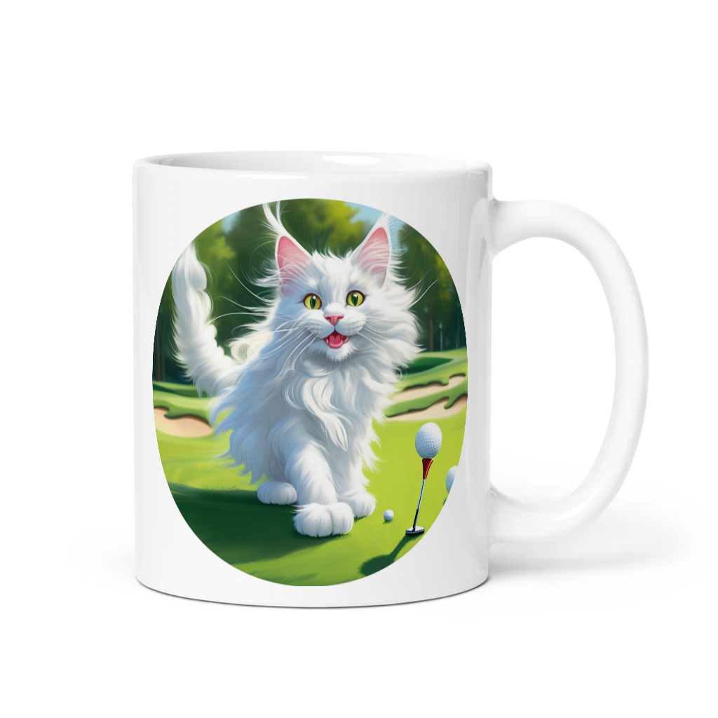 PugMug Custom White Maine Coon Cat Mug
