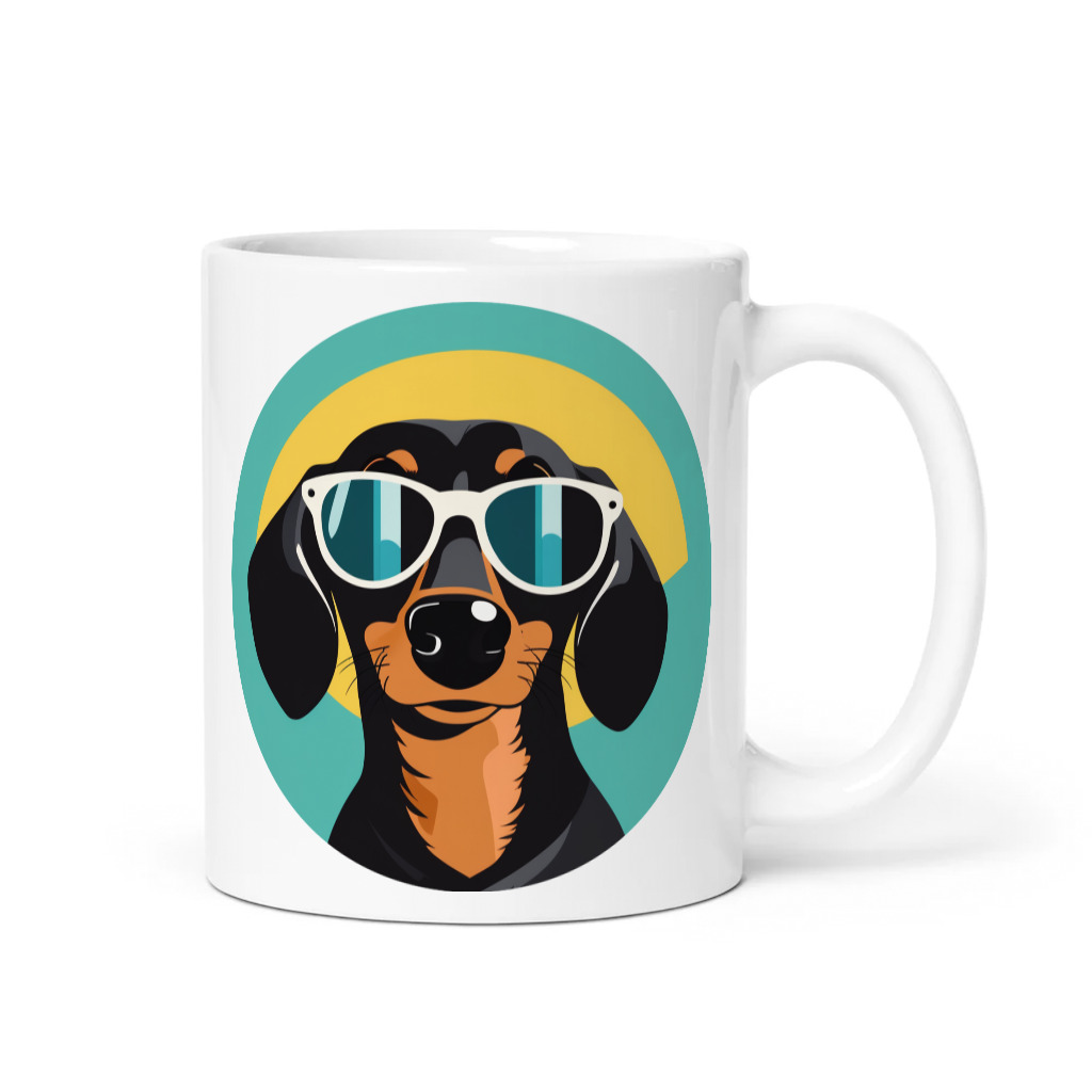 PugMug Custom Black Dachshund Mug