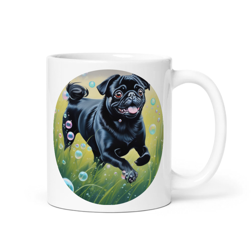 PugMug Custom Black Pug Mug