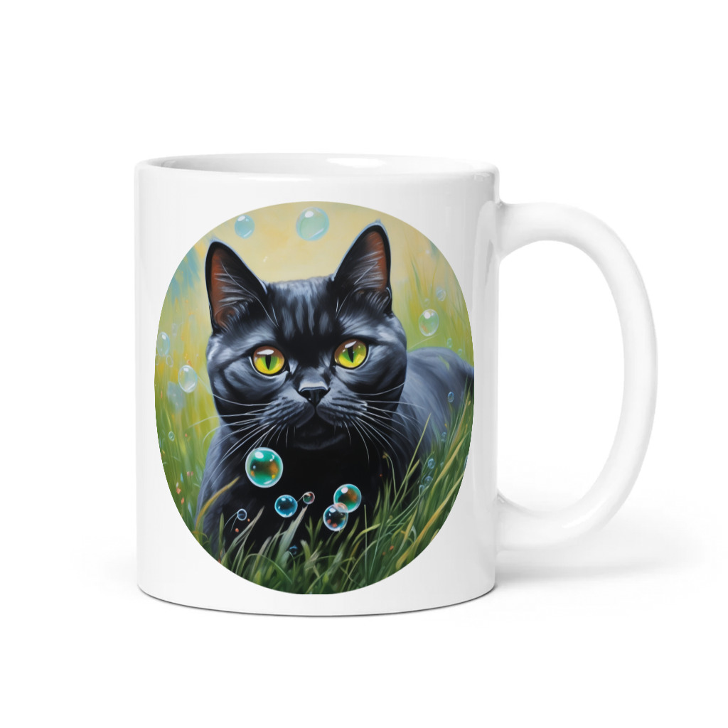 PugMug Custom Black British Shorthair Cat Mug