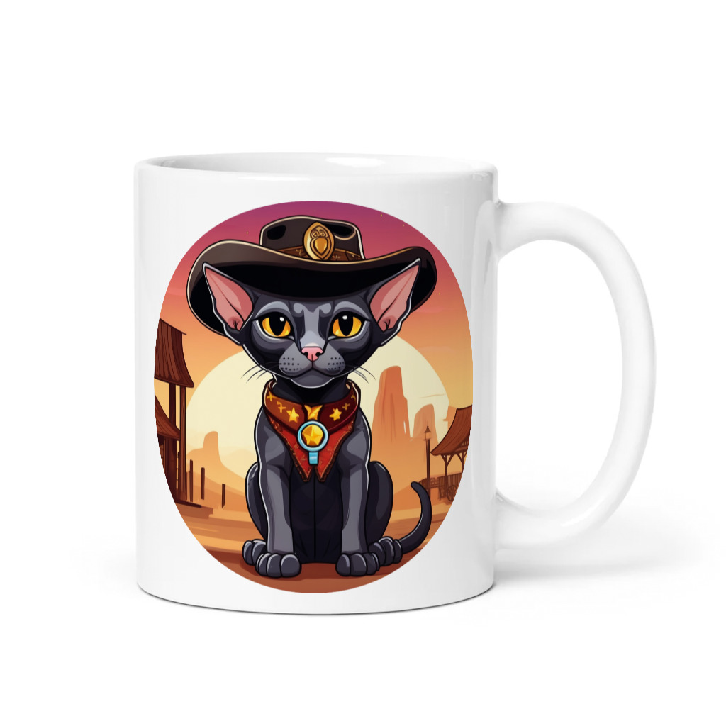 PugMug Custom Black Sphynx Cat Mug