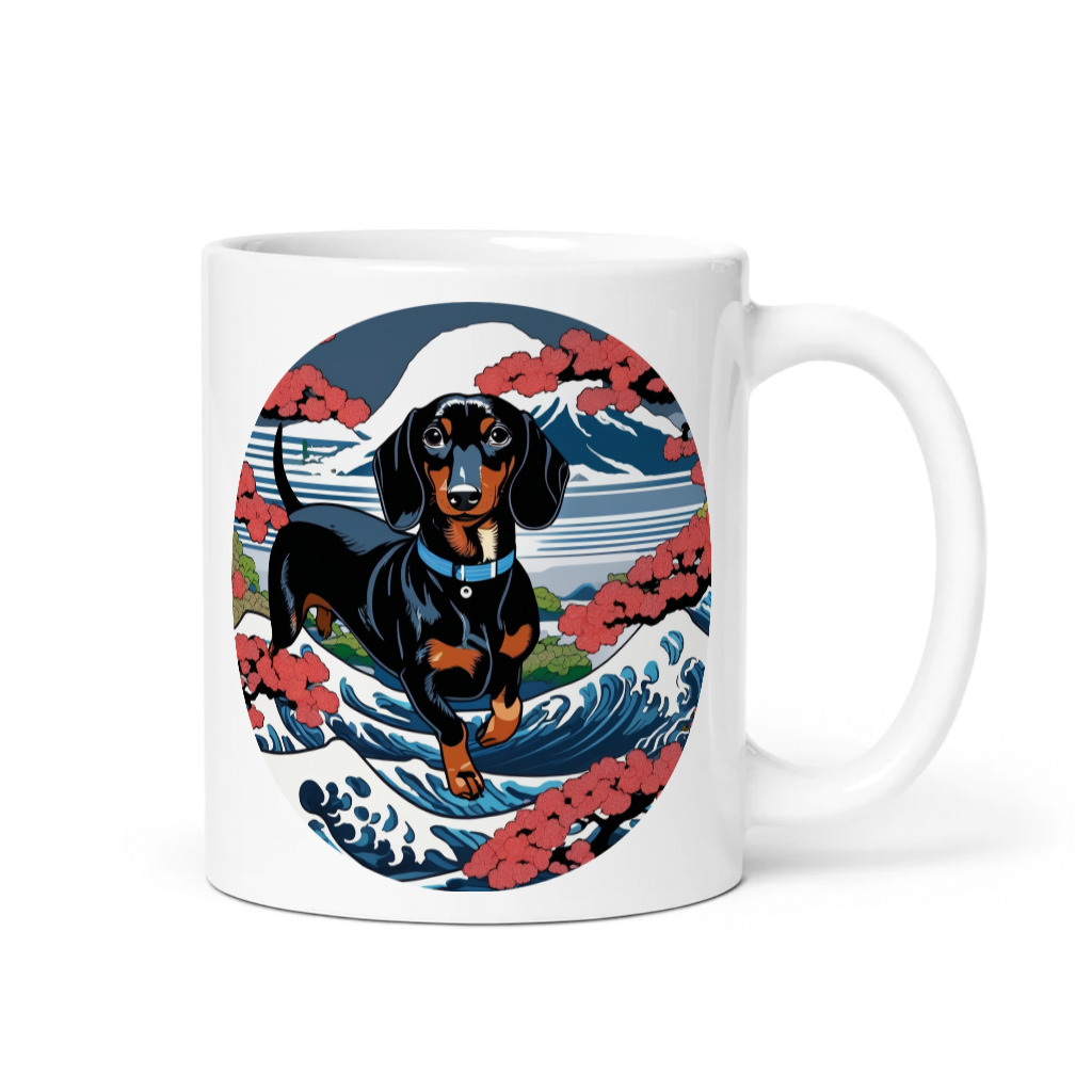 PugMug Custom Black Dachshund Mug
