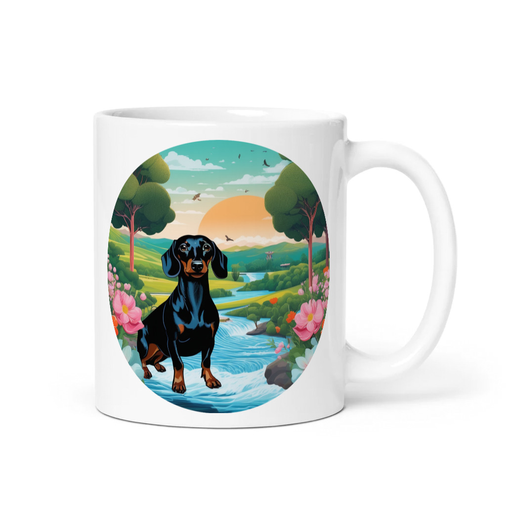 PugMug Custom Black Dachshund Mug