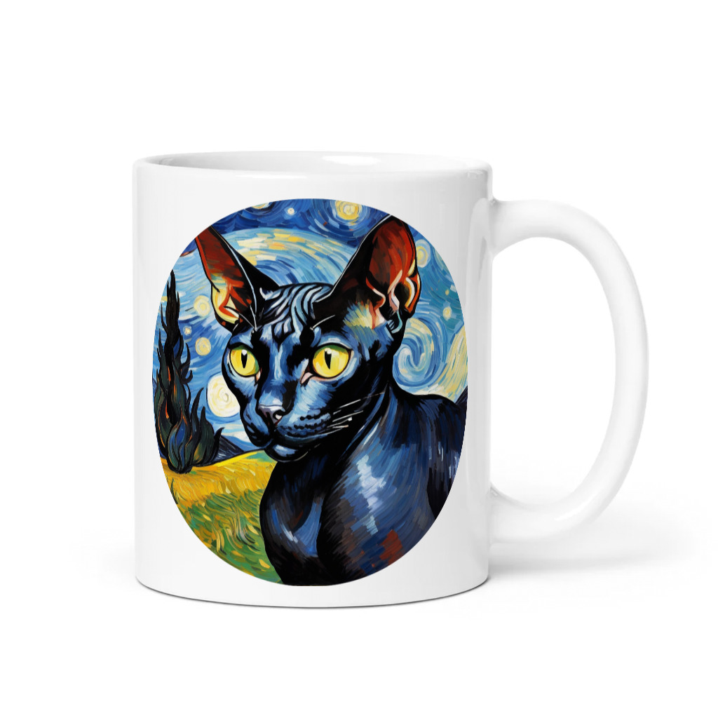 PugMug Custom Black Sphynx Cat Mug