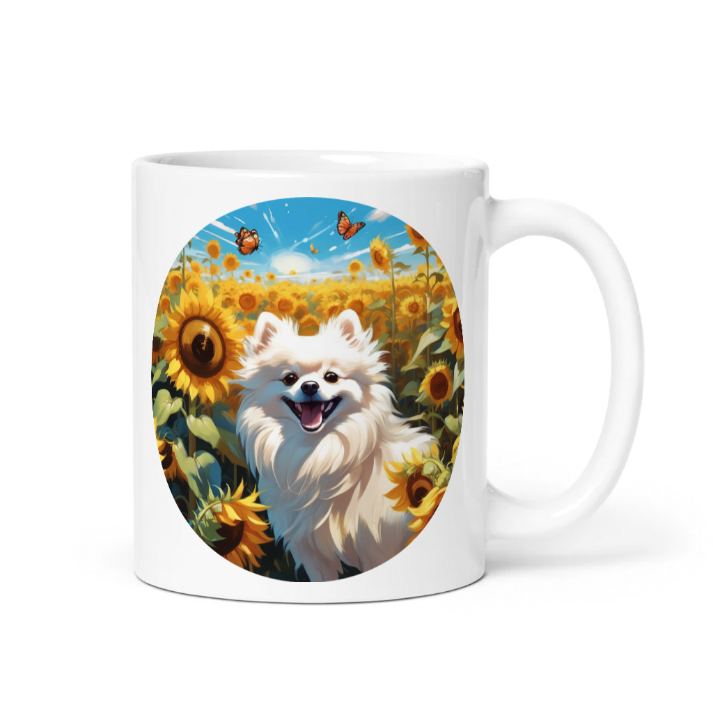 PugMug Custom White Pomeranian Mug